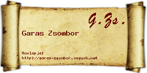 Garas Zsombor névjegykártya